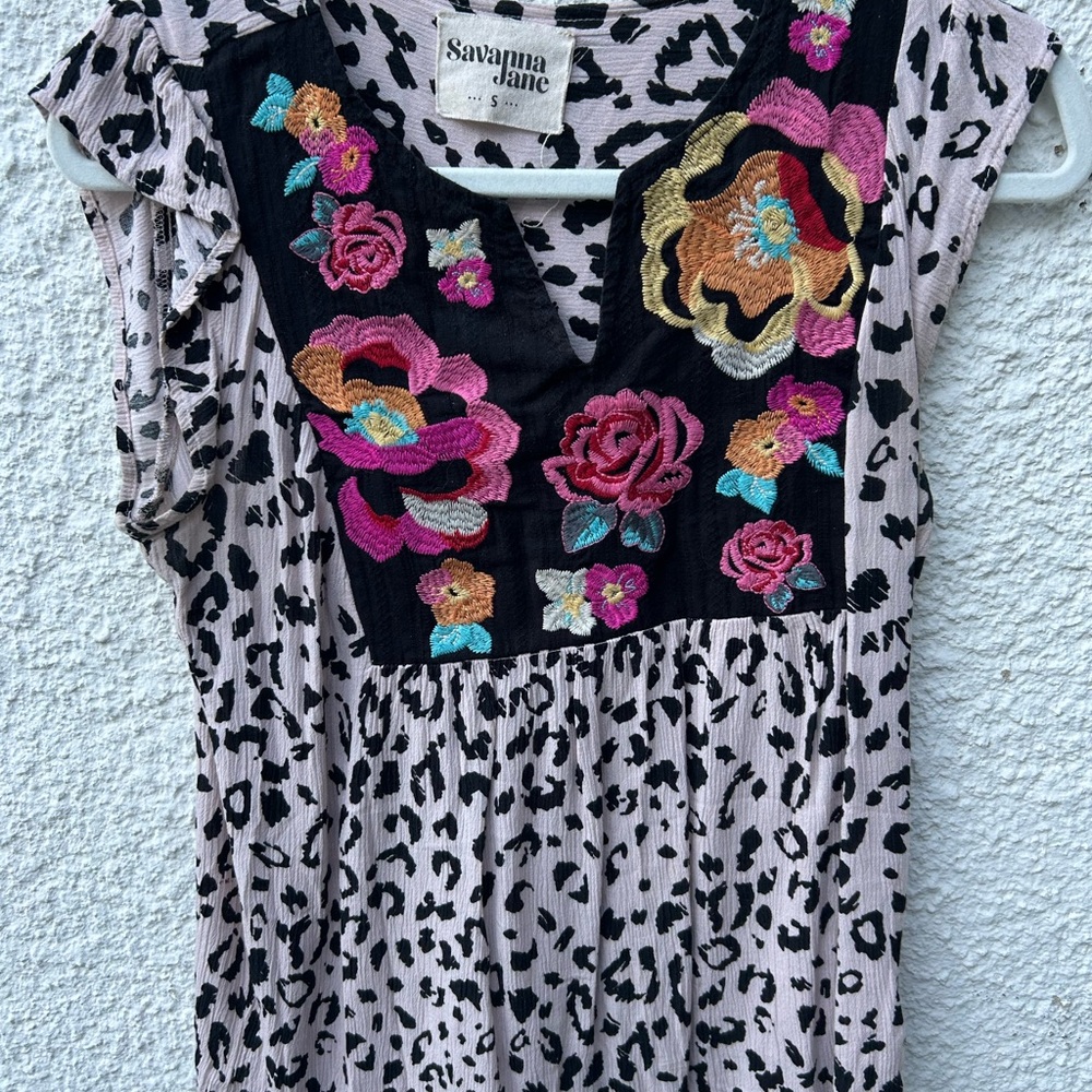Savanna Jane Floral Embroidered Blouse (Johnny Was Vibes)